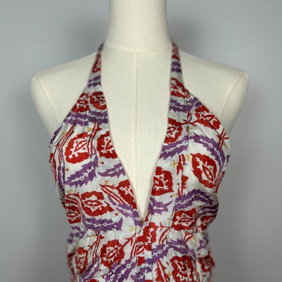 Isabel Marant printed silk crepe de chine halterneck midi dress size FR 34 - Picture 4 of 6